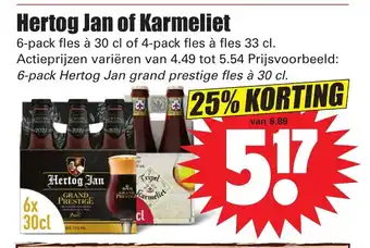 Dirk Hertog Jan of Karmeliet aanbieding