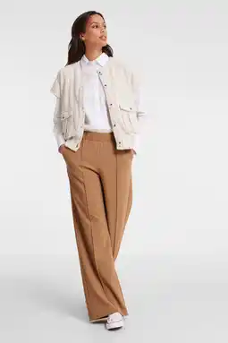 Wehkamp anytime wide leg pantalon beige aanbieding