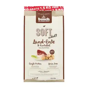 Zooplus 12,5 kg + 1,5 kg gratis! Bosch 14 kg droogvoer - Soft Landeend & aardappel aanbieding