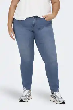 Wehkamp ONLY CARMAKOMA straight leg jeans medium blue denim aanbieding
