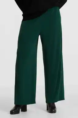 Wehkamp GREAT LOOKS wide leg broek groen aanbieding