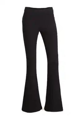 Wehkamp anytime crinkle flared broek zwart aanbieding