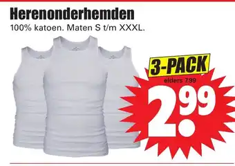 Dirk Heren onderhemden S-XXXL 3-pack aanbieding