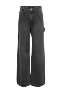 Wehkamp ONLY high waist cargo jeans ONLWEST black denim aanbieding