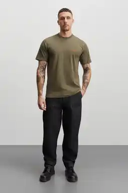 Wehkamp MADS NØRGAARD - COPENHAGEN T-shirt met logo kaki aanbieding