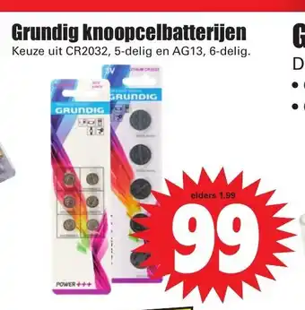 Dirk GRUNDIG Knoopcelbatterijen 6-pack aanbieding