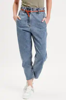 Wehkamp Cache Cache cropped high waist boyfriend jeans blue aanbieding