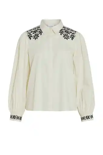 Wehkamp VILA gebloemde blouse VICARIA crème/ zwart aanbieding