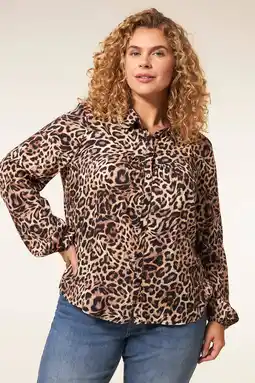 Wehkamp Miss Etam Plus blouse Gracie met panterprint aanbieding