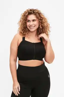 Wehkamp ACTIVE By Zizzi Plus Size level 4 sportbh zwart aanbieding