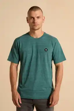 Wehkamp JACK & JONES CORE regular fit T-shirt JCOPUFFER met logo en textuur deep teal aanbieding