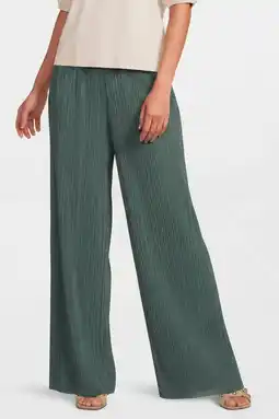Wehkamp Imagine plisse wide leg broek khaki aanbieding