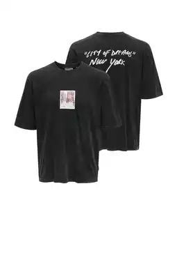 Wehkamp ONLY & SONS oversized T-shirt ONSRAY met backprint zwart aanbieding