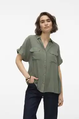 Wehkamp VERO MODA blouse VMBUMPY olijfgroen aanbieding