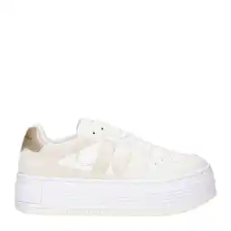 Wehkamp CALVIN KLEIN JEANS leren sneakers wit/beige aanbieding