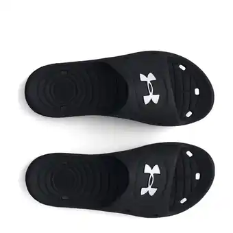 Wehkamp Under Armour Locker IV badslippers zwart/wit aanbieding