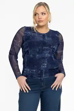 Wehkamp YOEK Top met all over print blauw aanbieding