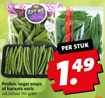 Boni Peulen, sugar snaps of haricots verts aanbieding