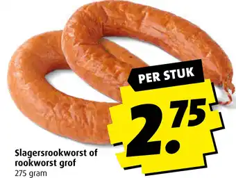 Boni Slagersrookworst of rookworst grof aanbieding