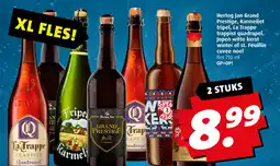 Boni Hertog Jan Grand Prestige, Karmeliet tripel, La Trappe trappist quadrupel, Jopen witte kerst winter of st. Feuillin Cuvee noe aanbieding