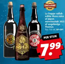 Boni La Trappe collab editie three rules of Jopen meesterstuk 2025 of ongelovige Thomas aanbieding