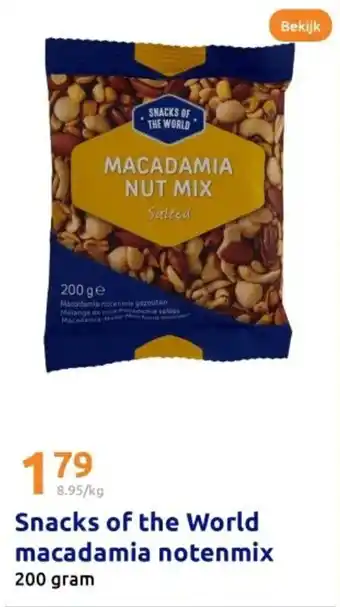 Action Snacks of the World macadamia notenmix aanbieding