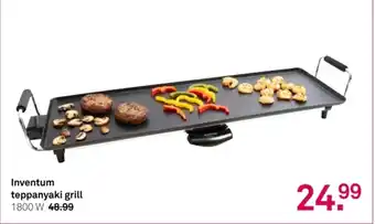 Karwei Inventum teppanyaki grill 1800 W aanbieding