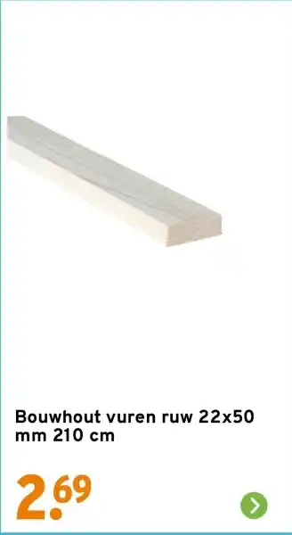 GAMMA Bouwhout vuren ruw aanbieding