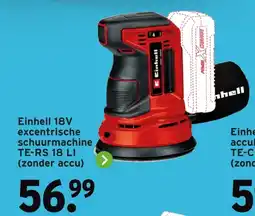 GAMMA Einhell 18V excentrische schuurmachine TE-RS 18 LI aanbieding