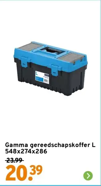 GAMMA Gamma gereedschapskoffer L aanbieding