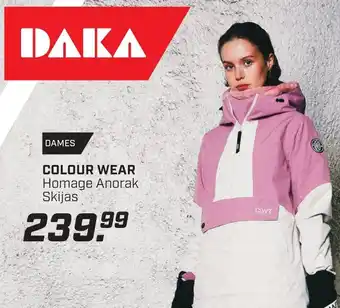 Daka Sport COLOUR WEAR Homage Anorak Skijas aanbieding