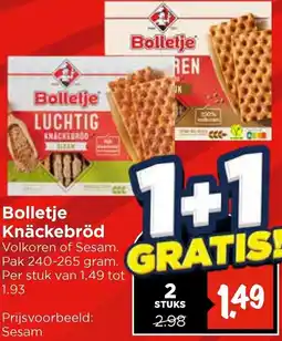 Vomar Voordeelmarkt Bolletje Knäckebröd aanbieding