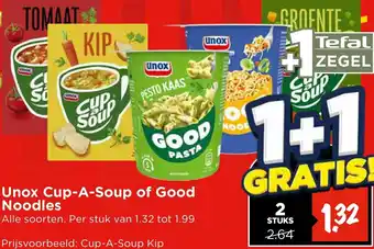 Vomar Voordeelmarkt Unox Cup-A-Soup of Good Noodles aanbieding