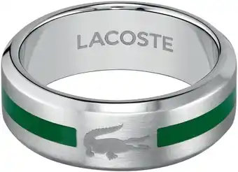 Amazon Lacoste Heren BASELINE Collectie Ring, 64, Roestvrij staal, Geen edelsteen aanbieding