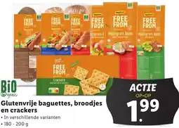 Lidl Glutenvrije baguettes, broodjes en crackers aanbieding