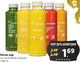 Lidl Verse sap aanbieding