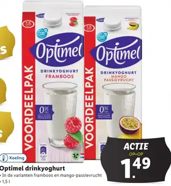 Lidl Optimel drinkyoghurt aanbieding