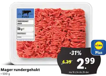 Lidl Mager rundergehakt aanbieding