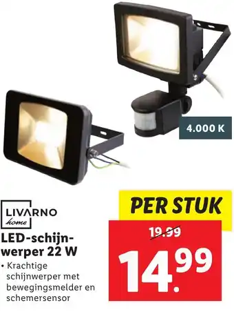 Lidl LIVARNO home LED-schijnwerper 22 W aanbieding