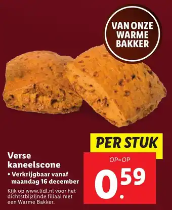 Lidl Verse kaneelscone aanbieding