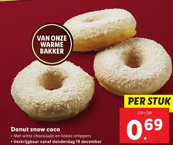 Lidl Donut snow coco aanbieding