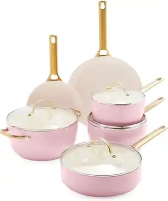 Bol.com Greenpan Padova Blush Pink 10-delige Pannenset aanbieding