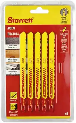 Amazon Starrett Decoupeerzaagbladenset - 5-pack zaagblad voor multifunctionele zaagsneden - BU41014-5 aanbieding