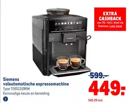 Makro Siemens volautomatische espressomachine aanbieding