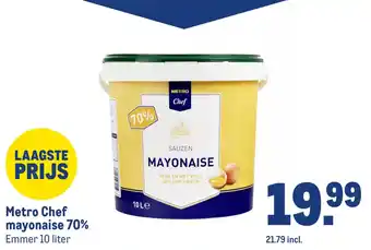 Makro Metro Chef mayonaise 70% aanbieding