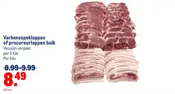 Makro Varkensspeklappen of procureurlappen bulk aanbieding