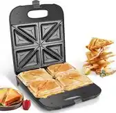 Bol.com Aigostar Tosti-apparaat - Tosti-ijzer voor 4 Tosti's - Contactgrill - 1400w - zwart - Dylan 30ZGC aanbieding