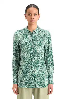 Wehkamp Scotch & Soda blouse met all over print groen aanbieding