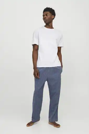 Wehkamp JACK & JONES pyjama JACBASIC wit/blauw aanbieding