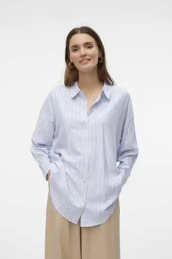 Wehkamp VERO MODA Vero Moda blauw/witte blouse aanbieding